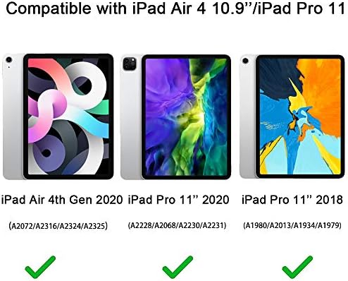 Кларкас iPad Pro 11 Инчен Случај 2021/2020/2018 Девојки Сјај Тенок Кожа Поддршка Молив Полнење Паметен Капак за iPad Pro 11 3/2/1