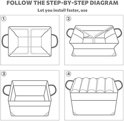 2 Пакет Корпи За Складирање За Организирање - Преклопливи Канти За Складирање За Полици Декоративни Корпи За Складирање Кошница За