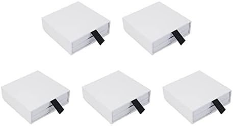 Кумгрот 5 парчиња 3Д лебдечки дисплеј кутија 2,75 Транспарентна кутија за складирање на накит со PE со рамка за суспензија на кутија за влечење,