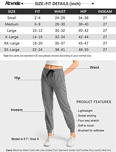 Atronele ultra ultra меки џогери истегнуваат јога џемпери со високи половини со лесни панталони за влечење со џебови со џебови