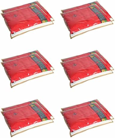 Неткаен Еднокреветен Сари Капак со Проѕирна Врвна Ткаенина од 80 ГСМ-Комплет од 12-Беж