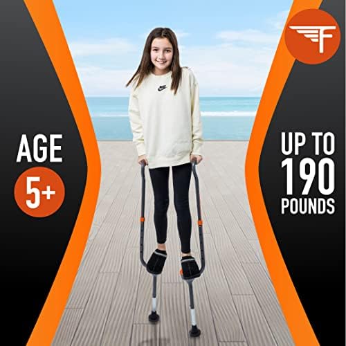Flybar Maverick Walking Stilts за деца - Прилагодлива висина - на возраст од 5 и повеќе години, до 190 фунти