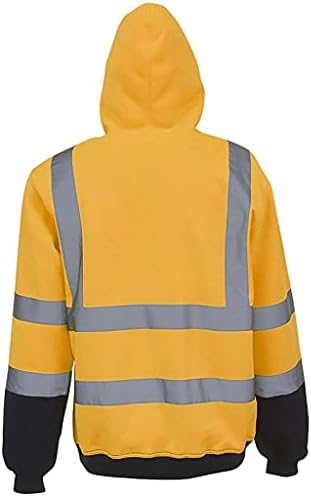 XXBR ROAD RADUCTION HOADIES за мажи, влечење со качулка, пулвер, работна облека, како што се врвови со голема видливост на џемпери со висока видливост