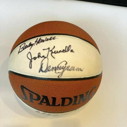 Jerry Buss 2010 Hall of Fame Induction Multi потпишана кошарка JSA COA - автограмирани кошарка