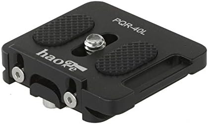 HAOGE PQR-40L 40mm Универзална камера Плоча за брзо ослободување со прирабница за влечење за усните за ARCA SWISS Стандардна статичка