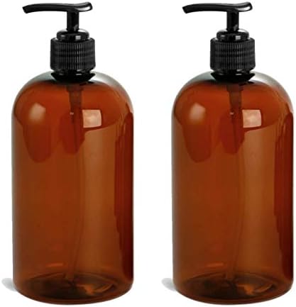 Гранд парфими празни шишиња со диспензери со црна пластика од 16 мл со пумпи за бели лосиони, за гел, сапун, шампон, лосион за тело,