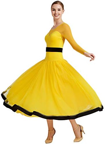 Облека за танцување со танцување во сала Јумеирен Волц, стандарден фустан за танцување во сала, плус големина