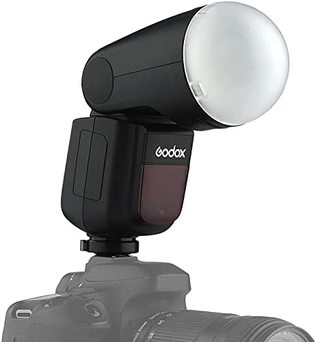 Godox Ak-R11 Dome Diffuser, Компатибилен За Godox V1 Flash Серија Како V1-S / V1C / V1-N / V1-F, Употреба Со Godox H200R Тркалезна Флеш