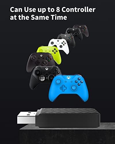 АОЈАКИ Безжичен Адаптер За Xbox One, Gamepad Компјутер Приемник Адаптер Компатибилен Со Xbox One, Еден S, Еден X, Елита 1, Елита 2 Контролер,