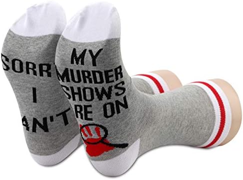 2 ПАРА Новина Подарок Извинете Не Можам Моите Емисии За Убиство Се На Совршени Чорапи За Љубителите На Мистериозниот Филм