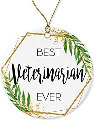 Ветеринар за ветеринари WolfedEsignPDD - Божиќен украс подарок за ветеринар - Најдобар ветеринар во светот - Најдобар ветеринар досега -