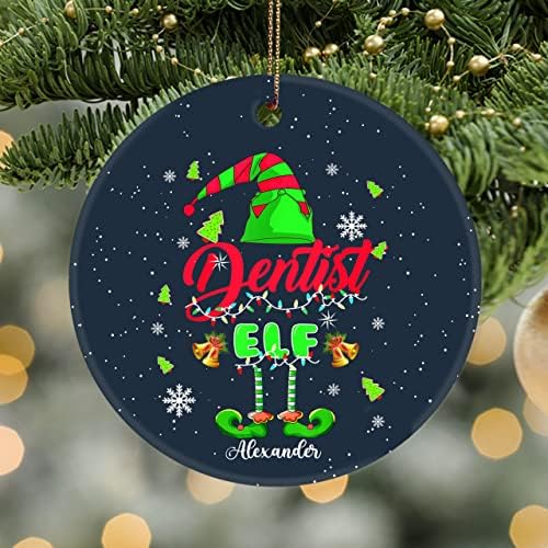 Божиќен украс на стоматологот елф, украс за стоматолошки состав, Божиќен украс, стоматолошки асистент XADN 1