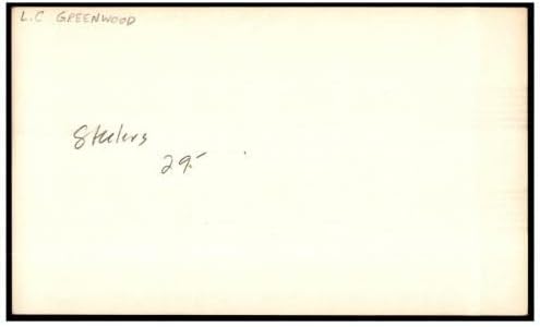 Л. Ц. Гринвуд Потпишан Индекс Картичка 3х5 Автограм Челичари 87353-Мак Намалување Потписи