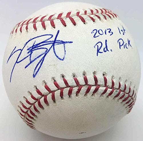 Крис Брајант потпиша автограмирана 2013 година 1 -ви рејт игра користена ОМЛ Бејзбол ЈСА - МЛБ игра користена бејзбол