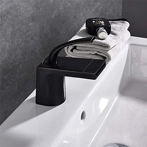 XYYXDD водопад со единечна рачка масло од четкан мијалник за мијалник за бања со месинг вода чешма