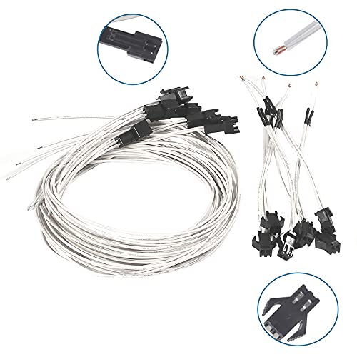 AEDIKO 6PCS NTC3950 THERMISTOR 100K OHM 3D Сензор за температура на печатачот Отстранлив кабел компатибилен со 3D печатач Ender