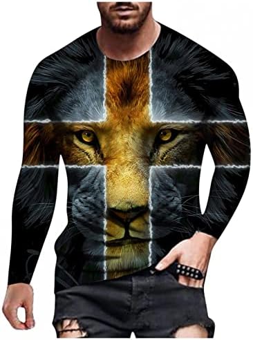 XXBR MENS ROLLOWTY GRAPHIC TEES SPRION MODE CHINSHINSURE CROSS FAITE PRINT 3D Смешни атлетски маици