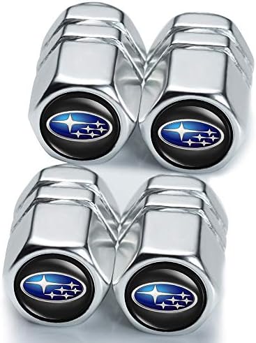 СТЕМ-капаци на гуми од метални автомобили од 4 парчиња метални автомобили за субару BRZ, 2015-на-Up Subaru Legacy, Outback, XV Crossstrek Car Wheel Caps со додатоци за лого-автомобили-Силвер