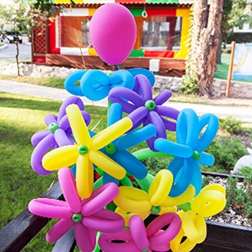 Комплет За Магични Балони од 100 парчиња, Шарена Скулптура Од Долг Латекс Пресврт Балон Балони За Животни Самостојни Балони За