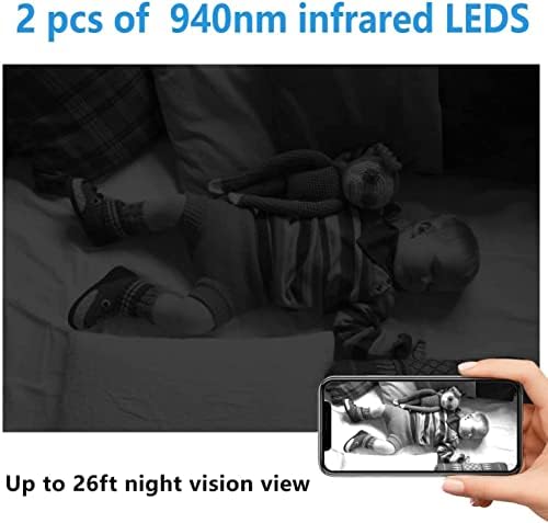 Најмалата Шпионска Скриена Камера, 1080p Безжична WiFi Камера, Преносна Безжична Далечинска Камера, Дадилка Камера, Бебешки Монитор Со Ноќно Гледање,