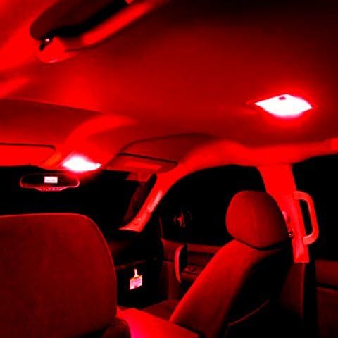 Ала Осветлување 2 парчиња Супер Светла 2825 2825L W5W Чисто Црвени LED Светилки Надворешна Регистарска Табличка Ознака Предна Страна