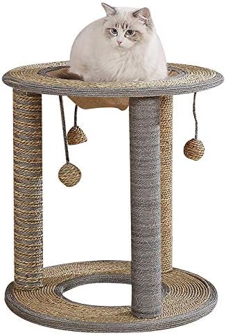 Condo tonpop мачко дрво со мала мачка искачувачка рамка отпорна на мачка дрво 2 ниво сисал мачка со 3 столба g (кафеава на