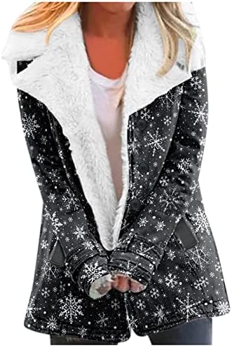 Едно гради карирана печатена јакна со долги ракави со џеб, топло зимско лаптоп, плус големина за надворешна облека