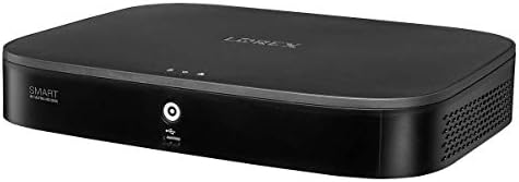 LOREX D861A82B 4K Ultra HD 8 канал 2TB HDD аналогно DVR со паметно откривање на движење, паметен домашен глас, 1 HDD слот, работи со сензори,