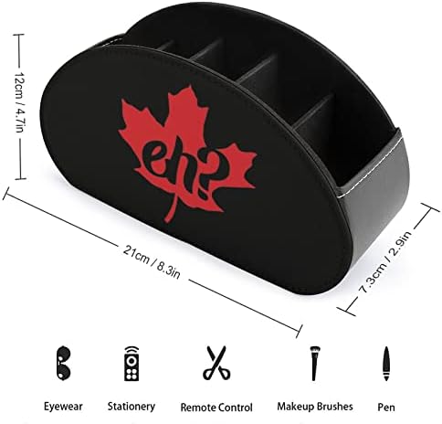 Канада EH Maple Leaf PU Repeation Conger Leather Contlors Looder Desktop Storage Coxizer Box со 5 оддели
