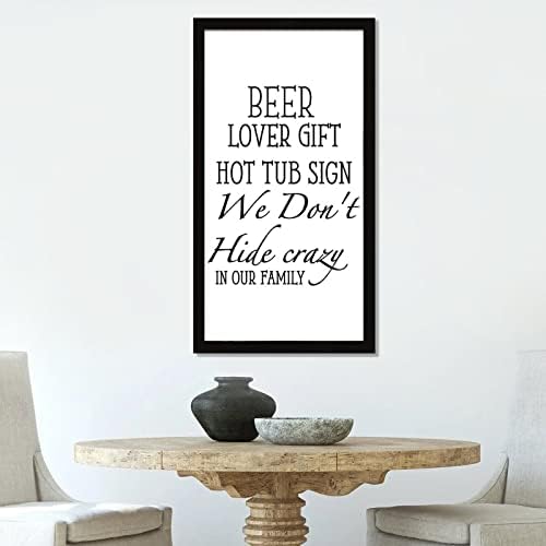 Врамени дрвени знаци позитивно изрека дома цитат пиво сакано подарок топла када знак Не се криеме луди во нашето семејство Библијата стих црна