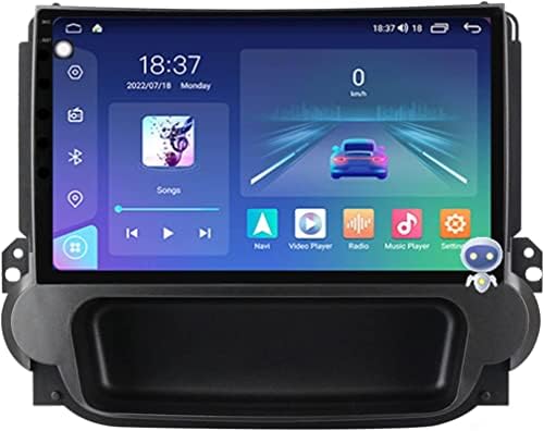 Андроид 12 Автомобил Радио со 9 Инчен QLED/2k Екран, Автомобил Радио Двојно DIN Со GPS Sat Nav Bluetooth Комплет Без Раце FM RDS, WiFi, USB,