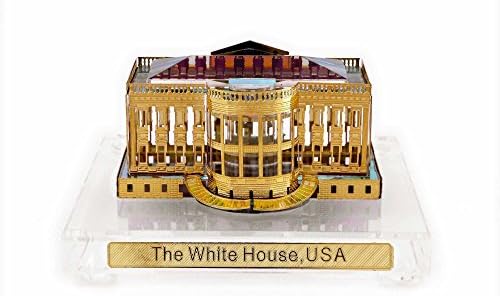 Минијатурен модел на Белата куќа Коламбас, Минијатурен модел на Америка, Кристал шоу -декор, шоу/корпоративен подарок