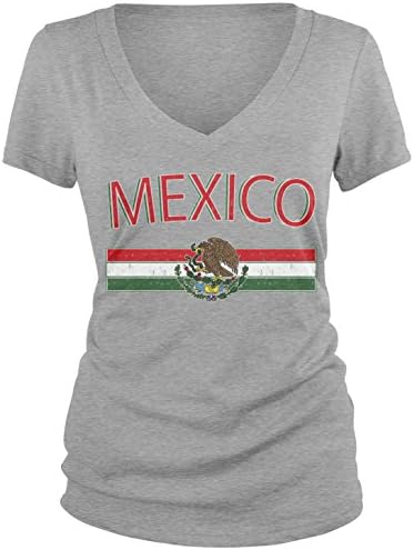Мексиканско знаме и грб на Амдеско Јуниор, маица од Мексико В-врат