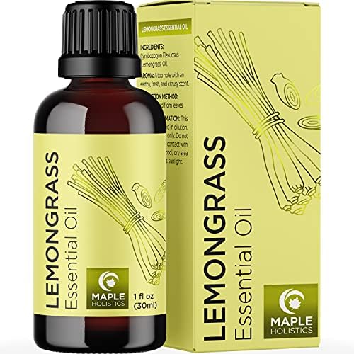 Чисто освежувачко есенцијално масло од лимоноса - Ароматерапија лимоноса масло за коса на коса и нокти плус моќно природно ароматично есенцијално