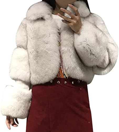Големина на крзниот ракав топла јакна fauxlong плус faux надворешна облека кратка палто женски палто женски женски зимски палта