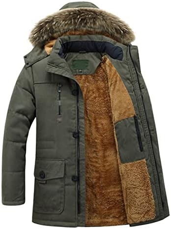 Зимски палта со цврста ракав со кадифен јака со јака со цврста ракави, долга машка и зимска машка машка зимска палта со аспиратор