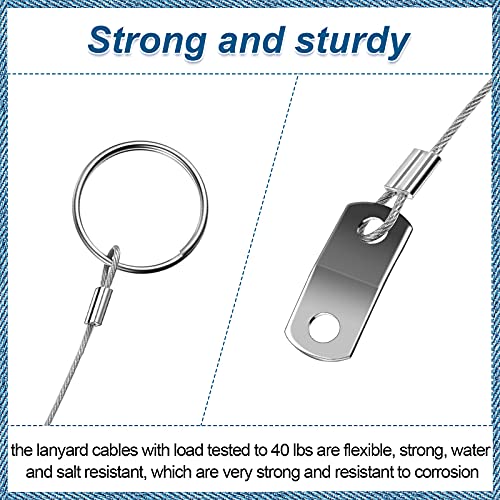 Безбедност на кабел од не'рѓосувачки челик 316 лента за безбедност на кабел со прстен за брзо ослободување и гумена обвивка, пластична