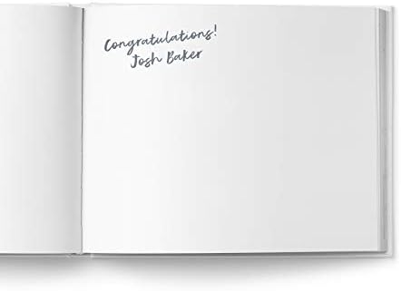 ве молиме + благодарам Златна Фолија Персонализирана Книга За Гости За Свадби Со Празни Страници, Тврд Повез, Пејзаж 10,9 х