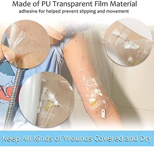 PICC Line Bandage Protector Shield For Toush - Транспарентен филм ПД бариера за облекување на рани, водоотпорен, 7 парчиња