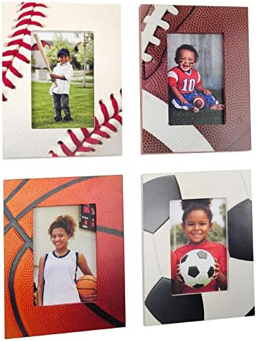 Ексело глобални производи Атлетски спортови рамки за слики - Бејзбол - Фудбал - Кошарка - Фудбал - има 4 x 6 Фотографија - Одлично