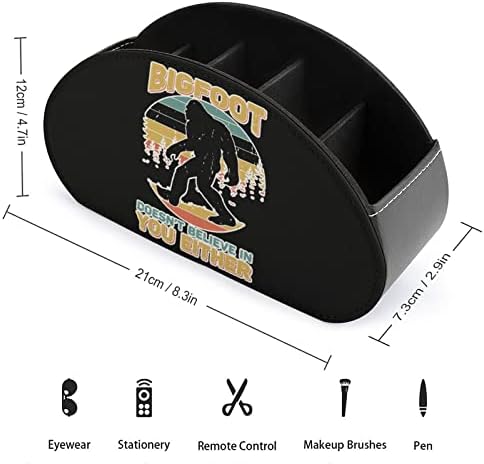 Bigfoot Верувајте за далечински управувач на држач за организатор со 5 оддели ТВ далечинско складирање кутија за дневна соба спална