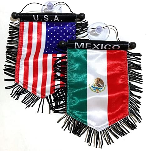 PRK 14 Мексикански транспарент Мексико знамиња за додатоци за автомобили Декларации за висечки стил на дизајн на прозорецот