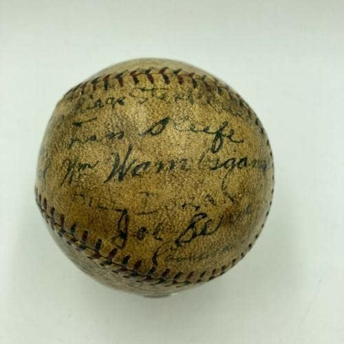 Историски 1922 Тимот На Индијанците Од Кливленд Потпиша Бејзбол Со Претседателот На Трис ЈСА Коа-Бејзбол Со Автограм