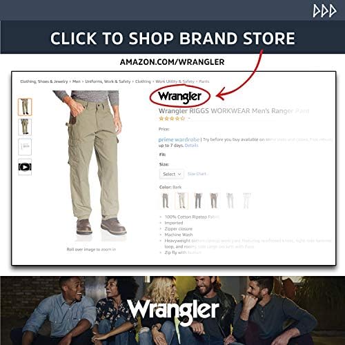 Wrangler Riggs работна облека за мажи Опуштено вклопување во пет џеб Jeanан