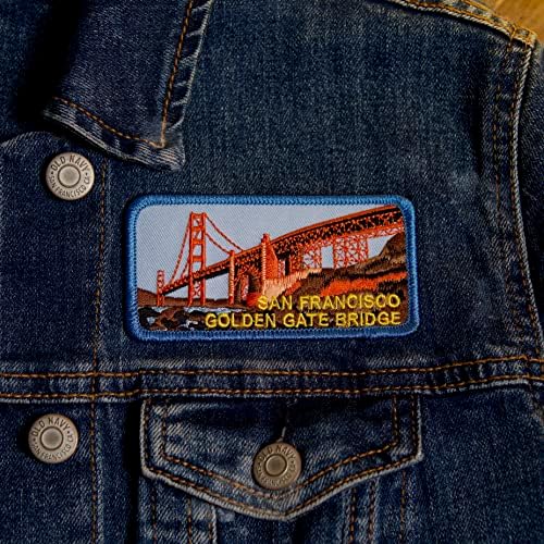Сан Франциско Голден Гејт Мост лепенка w/Лепило за железо - Калифорнија, извезена апликација