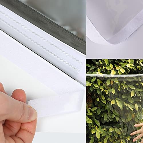 Комплет за изолација на прозорецот за лето, летен зимски прозорец за заштита на прозорецот, прилагодена транспарентна топлинска изолација
