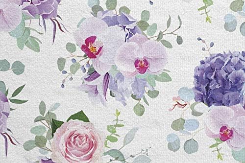 Ambesonne Floral Yoga Mat крпи, ботаничка тема рози орхидеи и каранфили мотиви пролетни цвеќиња, нелизгање на пот-абсорбента јога