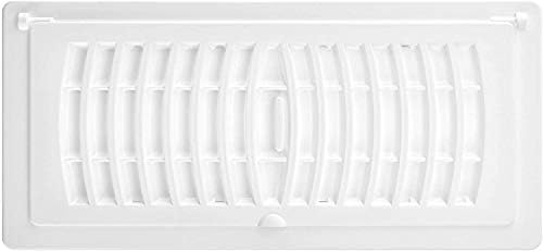 Регистрација на вентилатор на Вентилацијата Хартфорд - 4 ”x 12” - Дефлектор на воздушно отворање за домашна топлина/AC - Extender за мебел, кауч, кабинет - подот или таванот