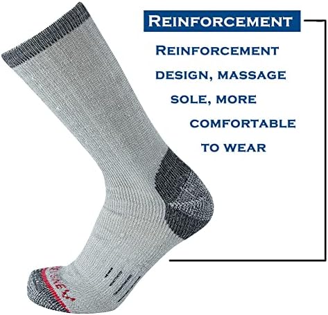 Мерино волна мажи екипаж чорапи топли чорапи -атлетски чорапи на nevsnev за мажи, погодни за пешачење, патување, кампување…
