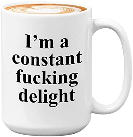 Јас Сум Постојано Задоволство Шолја За Кафе-фанк чаши за кафе, глупави чаши-Замолчени Саркастични Смешни Велејќи Сарказам За Него Нејзиниот Смешен